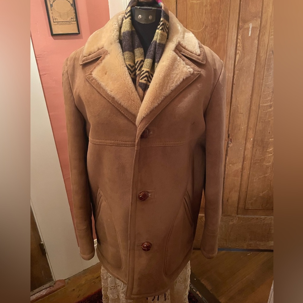 Vintage Sawyer of Napa Shearling Car Coat